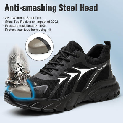 Breathable Steel Toe Safety Work Shoe, Anti-Smash & Comfort - FZ-308